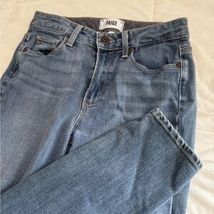 PAIGE Classic Straight Leg Jeans in Light Blue Wash